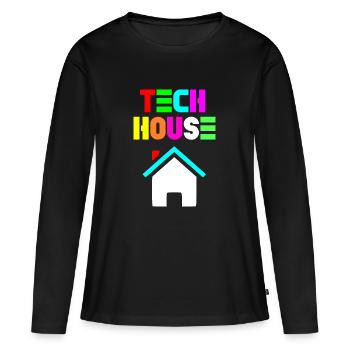 maison de technologie 808 - T-shirt manches longues Premium bio Femme - noir - Devant - Julia (174cm)