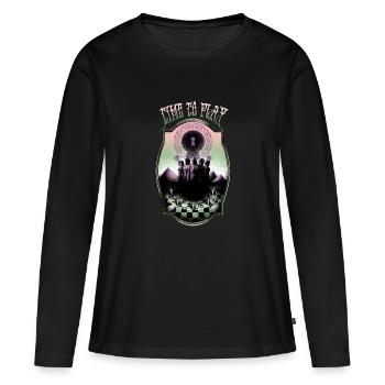 Cérémonie rituelle de la fête de Satan d’Halloween Temps de jeu - T-shirt manches longues Premium bio Femme - noir - Devant - Julia (174cm)