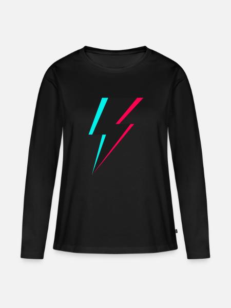 Blitz Logo - Frauen Premium Bio Langarmshirt - Schwarz