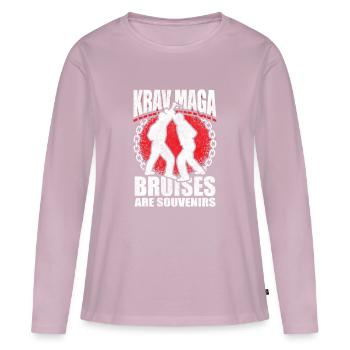Krav Maga Bruises Are Souvenirs Martial Arts Train - Women's Premium Organic Long Sleeve Shirt - dusky pink - Front - Julia (174cm)