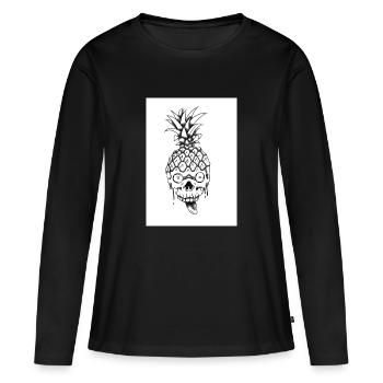 Crazy Pineapple - Frauen Premium Bio Langarmshirt - Schwarz - Vorne - Julia (174cm)