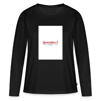 Generation Z - Frauen Premium Bio Langarmshirt - Schwarz - Vorne - Julia (174cm)