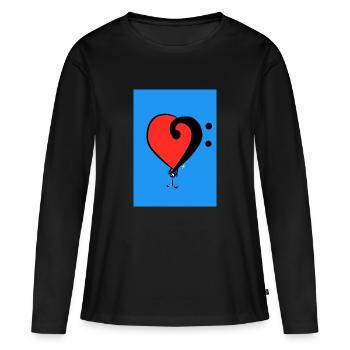 Faible Kuoro - T-shirt manches longues Premium bio Femme - noir - Devant - Julia (174cm)