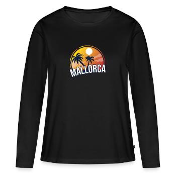 MALLORCA 3 - T-shirt manches longues Premium bio Femme - noir - Devant - Julia (174cm)