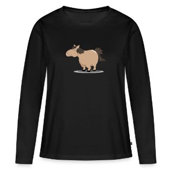 Thick pony - Women's Premium Organic Long Sleeve Shirt - black - Front - Julia (174cm)