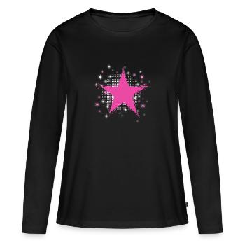 Star Magenta Rosa 2020 - Women's Premium Organic Long Sleeve Shirt - black - Front - Julia (174cm)