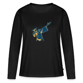 Degré DAB - T-shirt manches longues Premium bio Femme - noir - Devant - Julia (174cm)