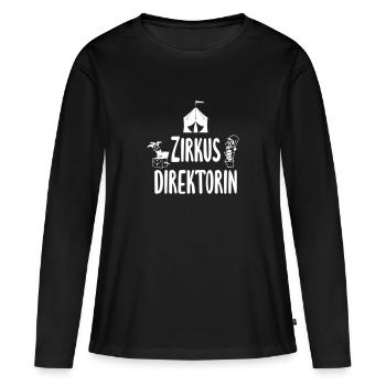 Zirkus Direktorin - Frauen Premium Bio Langarmshirt - Schwarz - Vorne - Julia (174cm)