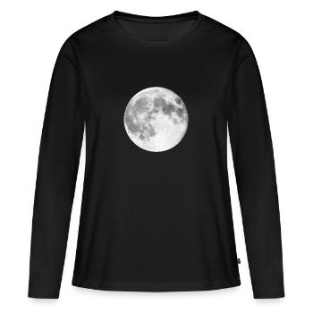 lune - T-shirt manches longues Premium bio Femme - noir - Devant - Julia (174cm)