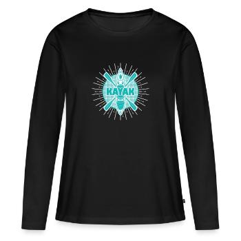 Sports nautiques en kayak - T-shirt manches longues Premium bio Femme - noir - Devant - Julia (174cm)