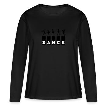 Danse danse danse - T-shirt manches longues Premium bio Femme - noir - Devant - Julia (174cm)