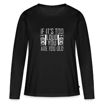 Haut-parleur Techno Basse Techno - T-shirt manches longues Premium bio Femme - noir - Devant - Julia (174cm)