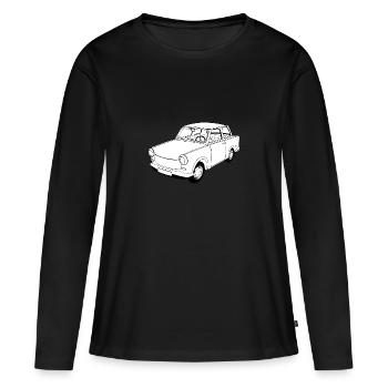  Trabi Aspahltbomber - T-shirt manches longues Premium bio Femme - noir - Devant - Julia (174cm)