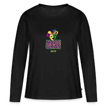 Mardi Gras 2019 Funny T-Shirt für Frauen Männer - Frauen Premium Bio Langarmshirt - Schwarz - Vorne - Julia (174cm)
