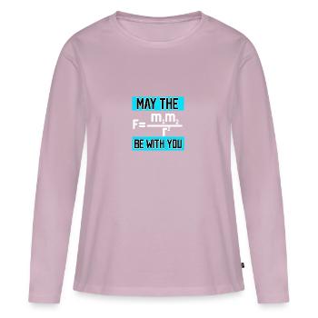 May the Force be with you für Physiker Physik - Frauen Premium Bio Langarmshirt - Altrosa - Vorne - Julia (174cm)