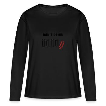 Névrosé forcé - T-shirt manches longues Premium bio Femme - noir - Devant - Julia (174cm)