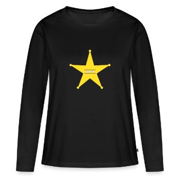 Sheriff Stern - T-shirt manches longues Premium bio Femme - noir - Devant - Julia (174cm)