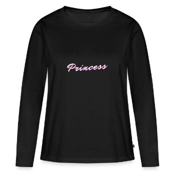 Princesse Princesse FUN WEAR - T-shirt manches longues Premium bio Femme - noir - Devant - Julia (174cm)
