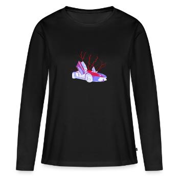 Lambo Aventador Storm Red - T-shirt manches longues Premium bio Femme - noir - Devant - Julia (174cm)