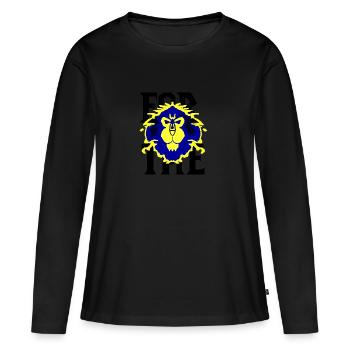 for the alliance - Women's Premium Organic Long Sleeve Shirt - black - Front - Julia (174cm)