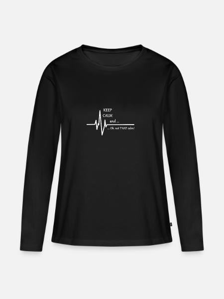 Cooler Spruch für Pflegekräfte - Frauen Premium Bio Langarmshirt - Schwarz