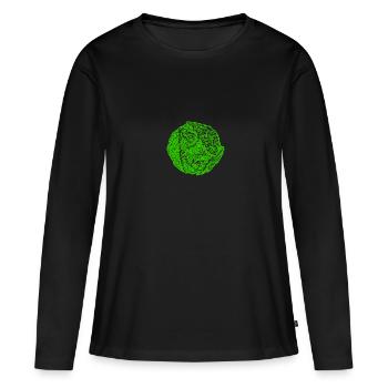 Choux - T-shirt manches longues Premium bio Femme - noir - Devant - Julia (174cm)