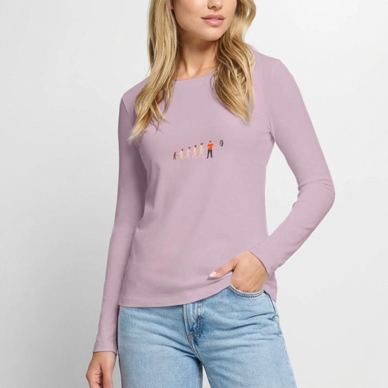 Human Evolution Darts Player Funny Gift Idea Women's Premium Organic Long Sleeve Shirt
