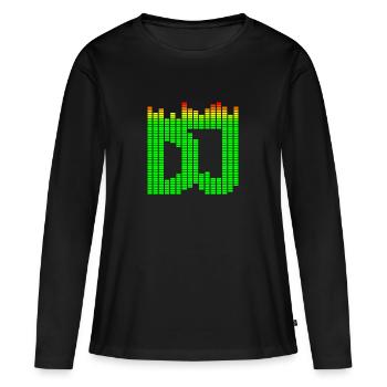 Égaliseur de musique DJ - T-shirt manches longues Premium bio Femme - noir - Devant - Julia (174cm)