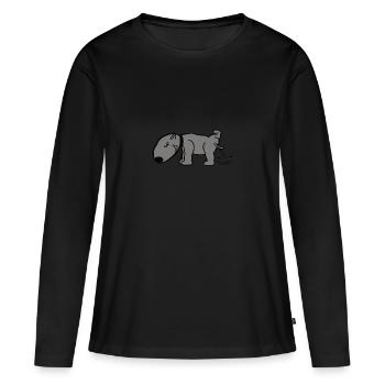 Chien pisser chien pisser - T-shirt manches longues Premium bio Femme - noir - Devant - Julia (174cm)