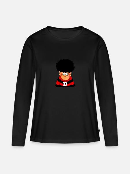 Dennis die Bedrohung - Frauen Premium Bio Langarmshirt - Schwarz