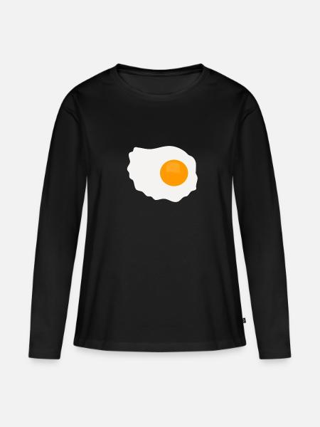 Egg fried egg - Women's Premium Organic Long Sleeve Shirt - black
