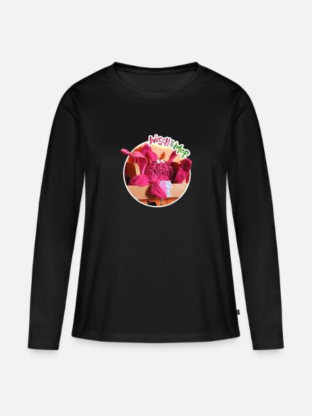 Käsefüße-Krake - Frauen Premium Bio Langarmshirt - Schwarz