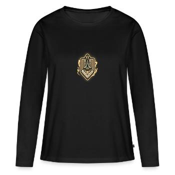 NASA SpaceX - T-shirt manches longues Premium bio Femme - noir - Devant - Julia (174cm)
