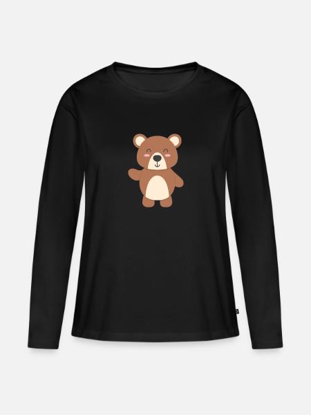 Orsacchiotto - per progettare te stesso - Ekologisk långärmad premium-T-shirt dam - svart