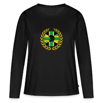 UNITY JAM SKA LAUREL DESIGN - Women's Premium Organic Long Sleeve Shirt - black - Front - Julia (174cm)
