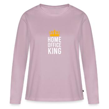 Home Office King Geschenkidee - Frauen Premium Bio Langarmshirt - Altrosa - Vorne - Julia (174cm)