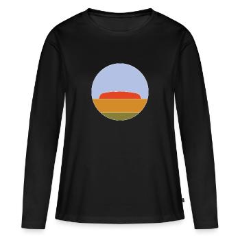 Uluru - T-shirt manches longues Premium bio Femme - noir - Devant - Julia (174cm)