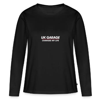 UK Garage a changé ma vie - T-shirt manches longues Premium bio Femme - noir - Devant - Julia (174cm)