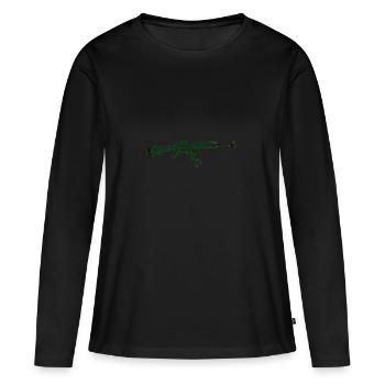 Kalaschnikow AK 47 - Frauen Premium Bio Langarmshirt - Schwarz - Vorne - Julia (174cm)