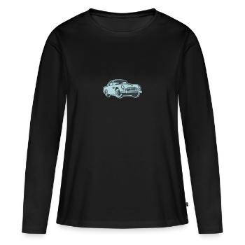 Voiture de sport - T-shirt manches longues Premium bio Femme - noir - Devant - Julia (174cm)
