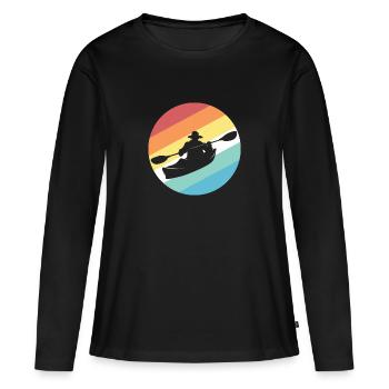Sports nautiques en kayak - T-shirt manches longues Premium bio Femme - noir - Devant - Julia (174cm)