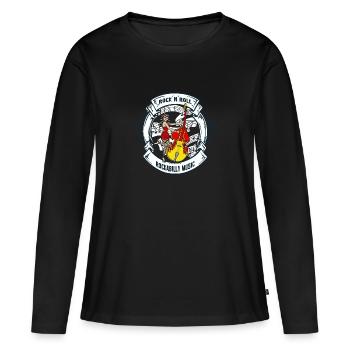 Rockabilly Music - Rock’Roll - T-shirt manches longues Premium bio Femme - noir - Devant - Julia (174cm)