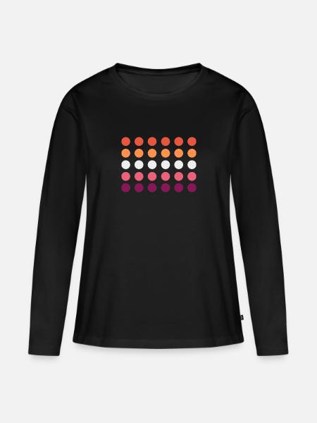 lesbian kreise - Frauen Premium Bio Langarmshirt - Schwarz