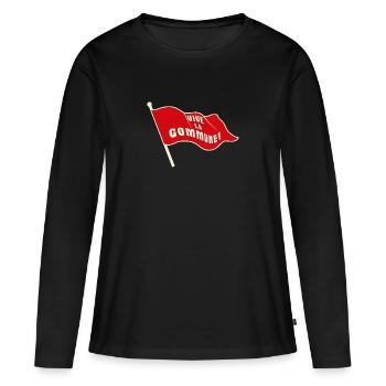 Commune Communism USSR Soviet Union Gift - Women's Premium Organic Long Sleeve Shirt - black - Front - Julia (174cm)