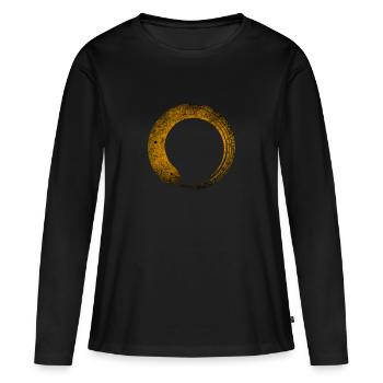 Bouddhisme Zen Japon - T-shirt manches longues Premium bio Femme - noir - Devant - Julia (174cm)