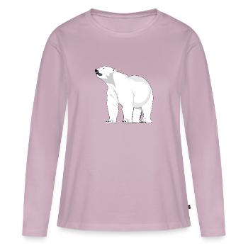 Polarbär Eisbär Nordpol - Frauen Premium Bio Langarmshirt - Altrosa - Vorne - Julia (174cm)