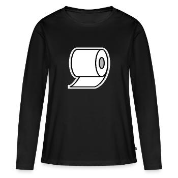 Papier toilette, papier toilette, corona, hamsters. - T-shirt manches longues Premium bio Femme - noir - Devant - Julia (174cm)