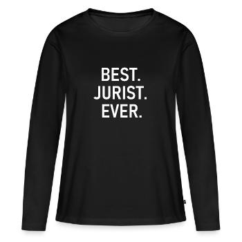MEILLEUR. JURISTE. DÉJÀ. - T-shirt manches longues Premium bio Femme - noir - Devant - Julia (174cm)