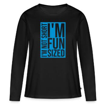 Pas court taille amusante - T-shirt manches longues Premium bio Femme - noir - Devant - Julia (174cm)