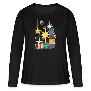 Present - Women's Premium Organic Long Sleeve Shirt - black - Front - Julia (174cm)